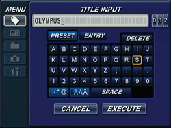 Title input function
