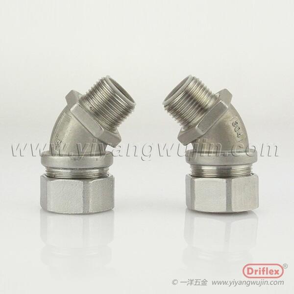 电缆穿线接头45度不锈钢弯头规格及市场价格