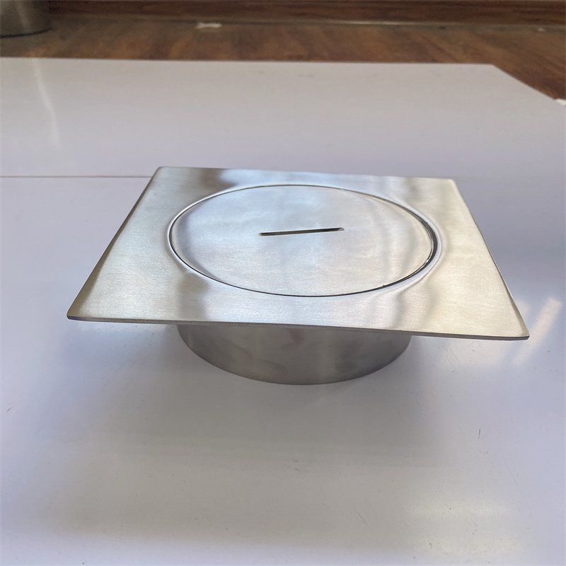 加厚304不锈钢方形螺纹式清扫口扫除口洁净地漏卫生级堵头检查口