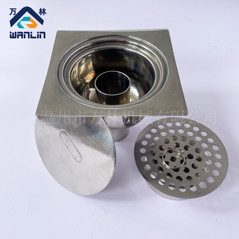 加厚304不锈钢方形洁净地漏净化制药厂食品厂卫生食品级清洁车间