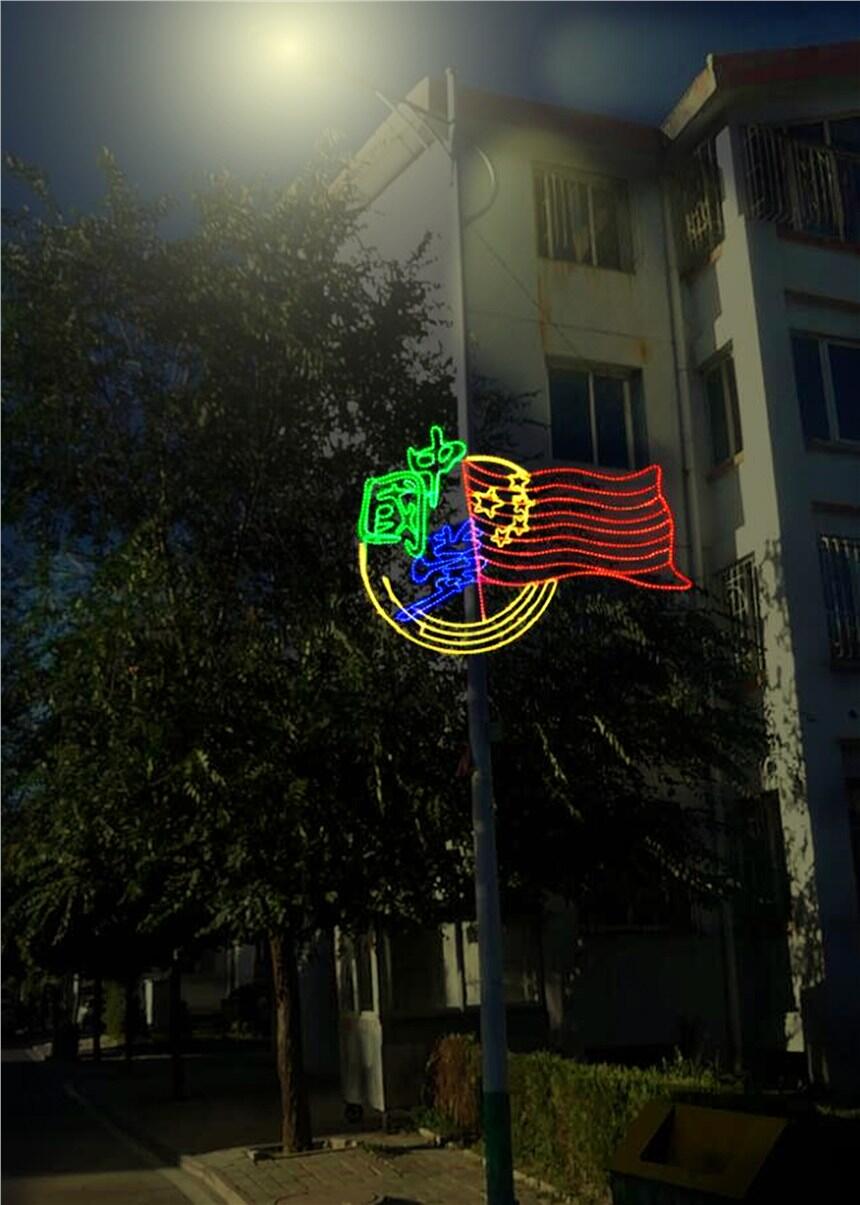 合肥春节亮化灯杆装饰街道亮化照树灯路灯灯杆造型灯笼