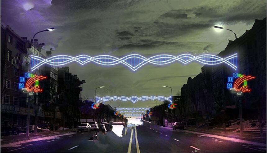 阿里地区公园景观动物灯春节路灯杆挂件装饰挂件路灯杆亮化