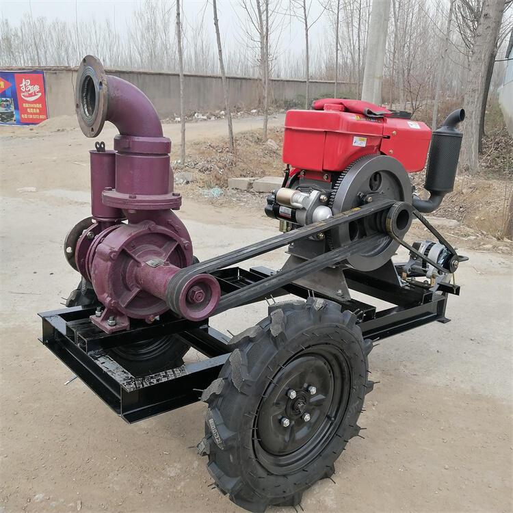 养殖场抽粪便泵自吸柴油机水泵机组轻便省力镜湖25马力带动混流泵汽油离心抽水泵 大容量