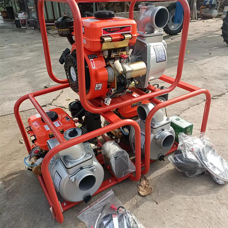 小型汽油泵汽油泵农业灌溉泵省人工平塘电机带动拖车水泵8寸柴油抽水泵