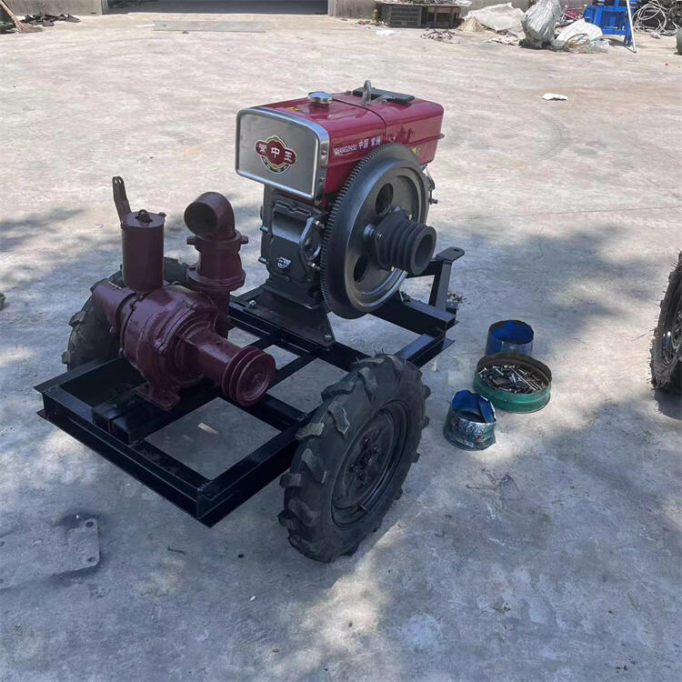 小型汽油泵汽油泵农业灌溉泵省人工平塘电机带动拖车水泵8寸柴油抽水泵